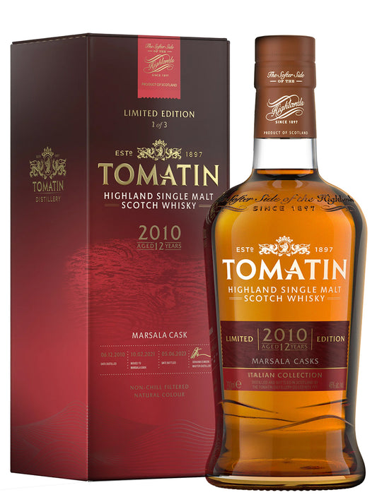 Tomatin "Italian Collection" Marsala Casks 12 Year Old 46% 2010 (bottled in 2023) (1x70cl) TwoMoreGlasses.com- Two More Glasses