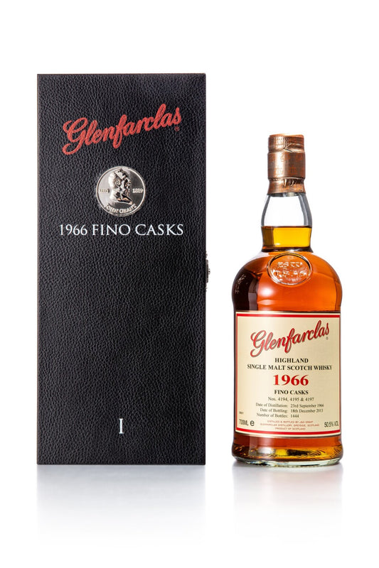 Glenfarclas Fino Casks #4194, #4195 & #4197 50.5% 1966 (bottled in 2013) (1x70cl) TwoMoreGlasses.com- Two More Glasses