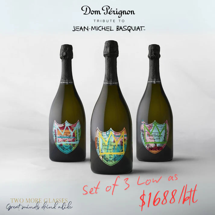 Dom Perignon Vintage 2015 Jean-Michel Basquiat Special Edition (Set of 3) (3x75cl) TwoMoreGlasses.com- Two More Glasses