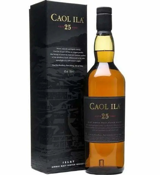 Caol Ila 25 Years Old Single Malt Scotch Whisky (1x70cl) - TwoMoreGlasses.com