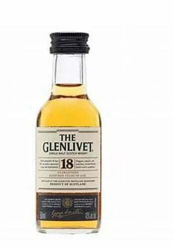 The Glenlivet 18 year Old Single Malt Whisky 50ml (1x5cl) - TwoMoreGlasses.com