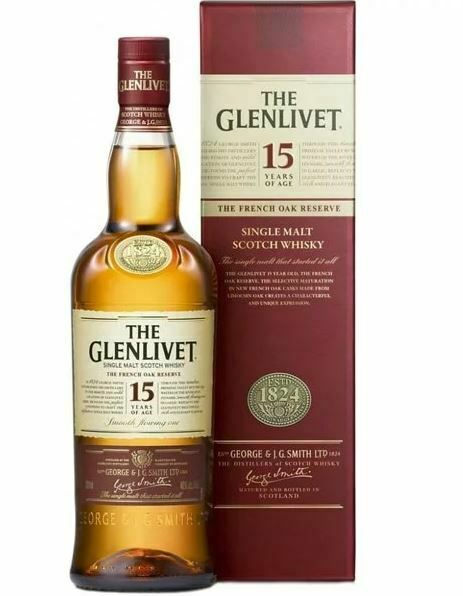 Glenlivet 15 year old Single Malt Whisky (1x70cl) - TwoMoreGlasses.com