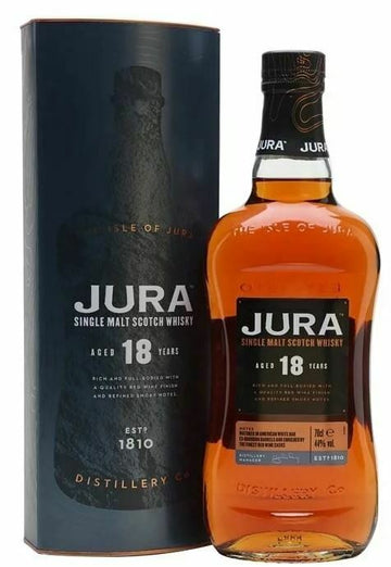 Jura 18 Year Old Single Malt Scotch Whisky (1x70cl) - TwoMoreGlasses.com