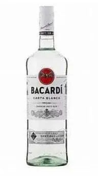 Bacardi Carta Blanca Rum (1x100cl) - TwoMoreGlasses.com