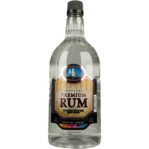 Potter's Rum (White) - litre (1x100cl) - TwoMoreGlasses.com