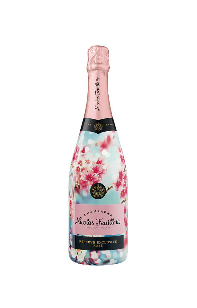 Nicolas Feuillatte Reserve Exclusive Rose Sakura Sleeve NV (1x75cl) - TwoMoreGlasses.com