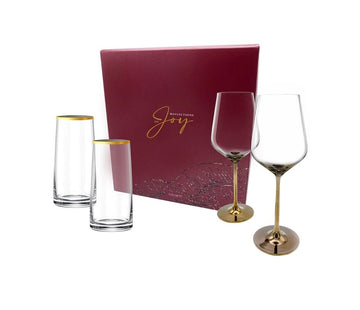 Lucaris Jovial Toast Set - TwoMoreGlasses.com