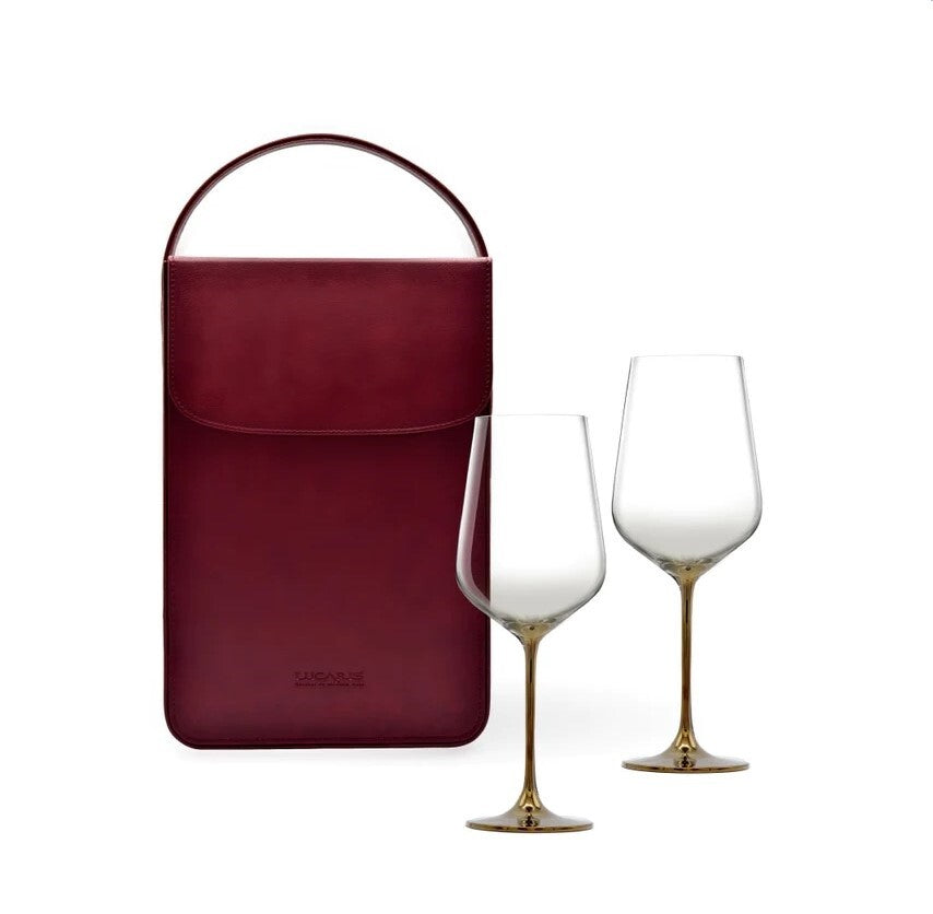 Lucaris Prestige Toast Burgundy Set (2x77cl) - TwoMoreGlasses.com