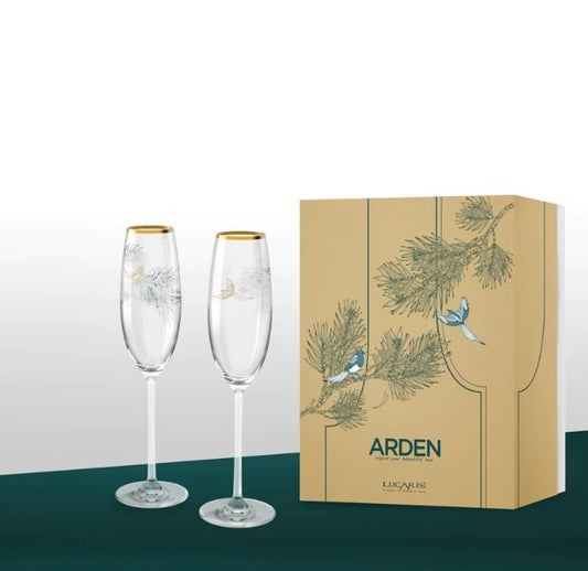 Lucaris Arden Champagne Set (2x24.5cl) - TwoMoreGlasses.com