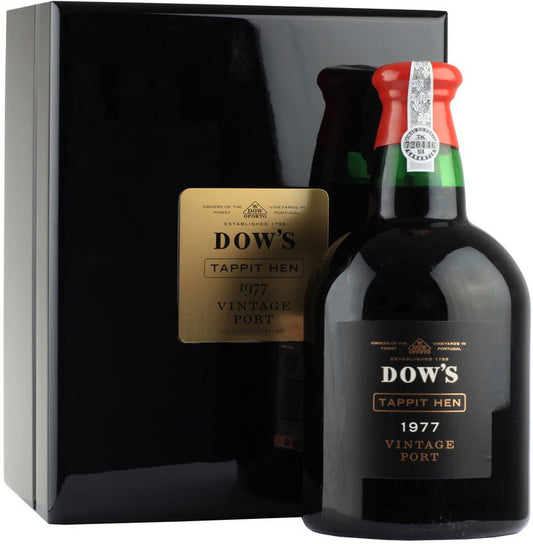 Dow's 1977 Vintage Port Tappit Hen (Wooden Box) (1x210cl) - TwoMoreGlasses.com