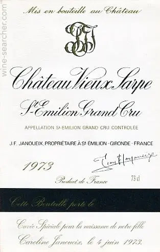 Chateau Vieux Sarpe Saint Emilion Grand Cru 2008 (1x75cl) - TwoMoreGlasses.com