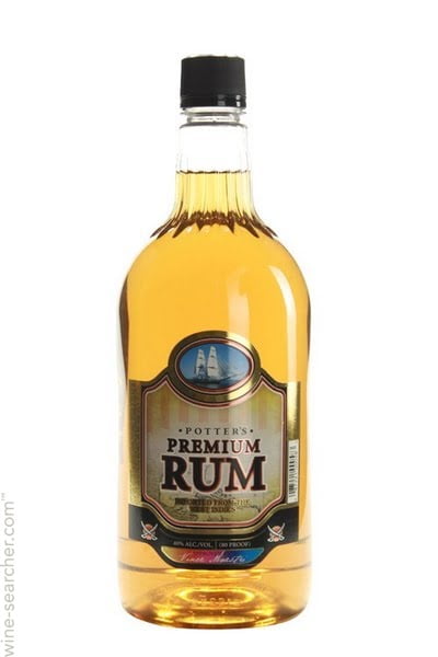 Potter's Rum (Gold) - litre (1x100cl) - TwoMoreGlasses.com