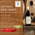 [Wine Dinner] Capanna Wine Dinner (Sheung Wan 4-Nov) - TwoMoreGlasses.com