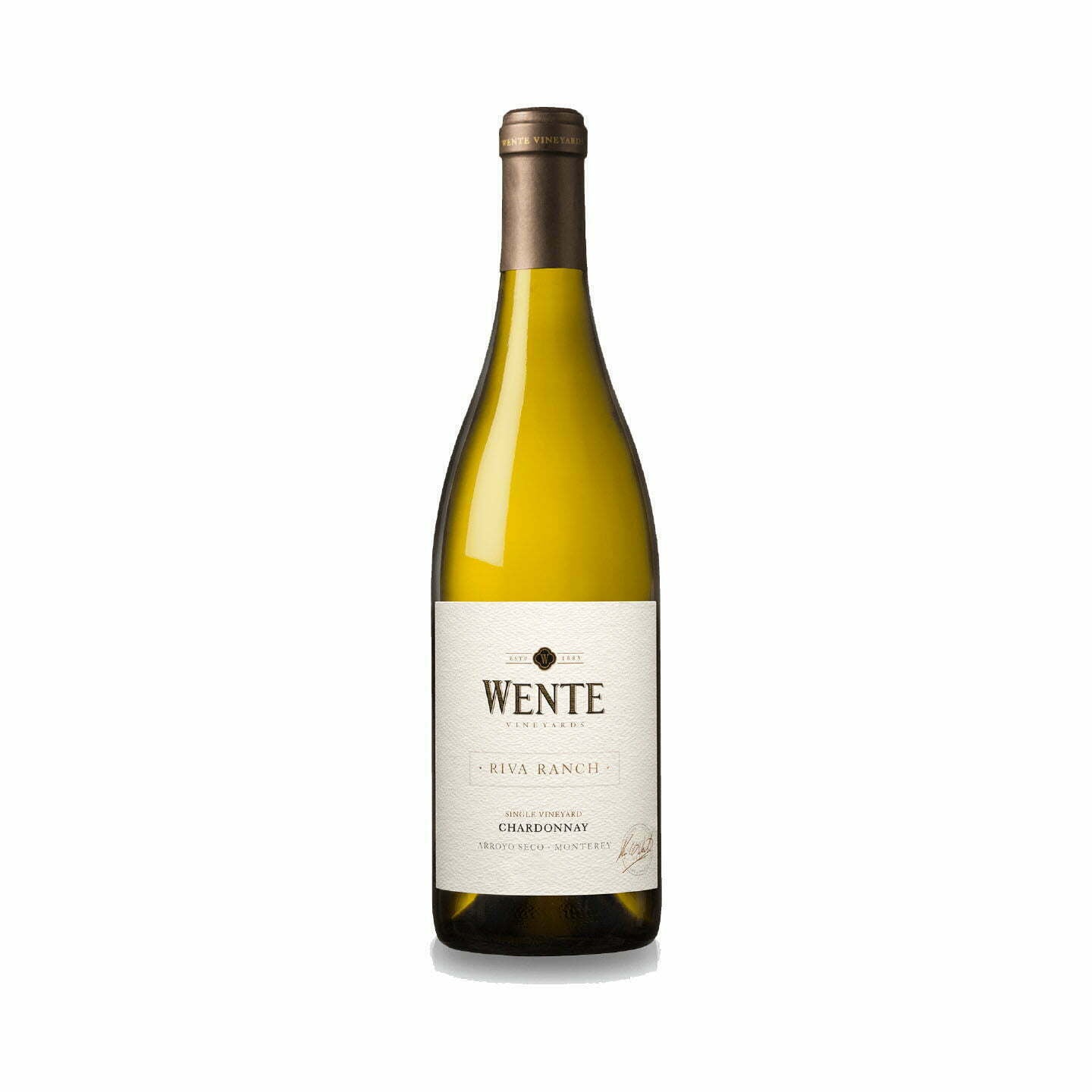 Wente Riva Ranch Single Vineyard Chardonnay 2020 (1x75cl) - TwoMoreGlasses.com