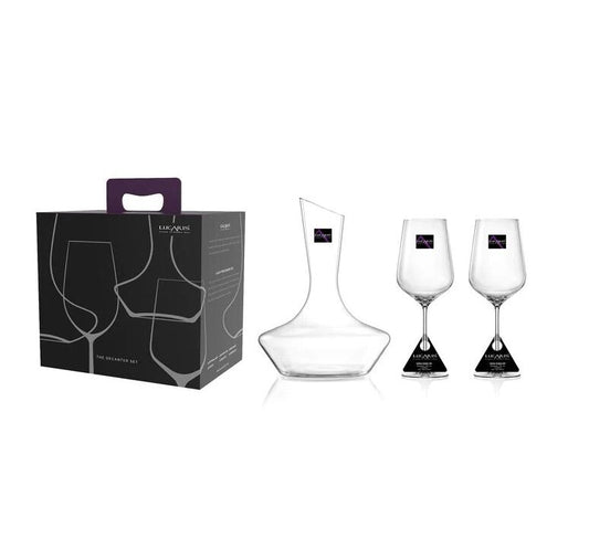 Lucaris Set of Temptation Decanter &amp; HKH Glass - TwoMoreGlasses.com