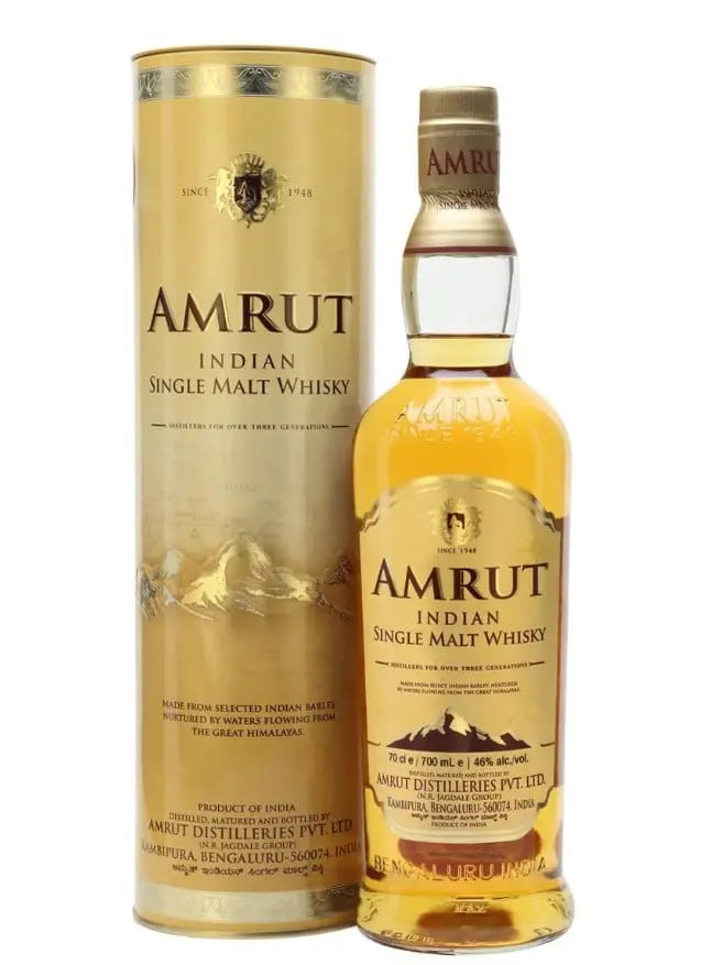 Amrut Single Malt 46% (1x70cl) - TwoMoreGlasses.com