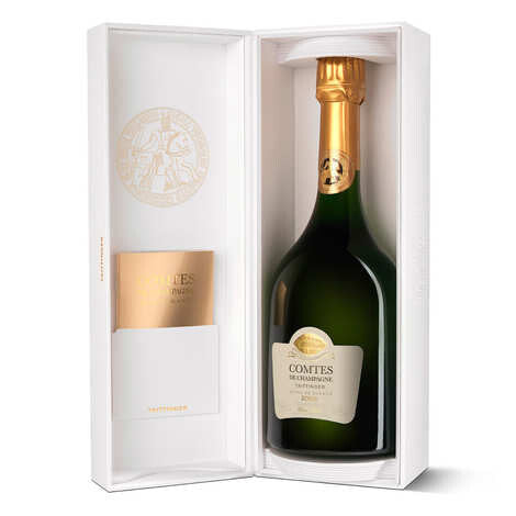 Taittinger Comte de Champagne Blanc de Blancs with Gift Box 2007 (1x150cl) - TwoMoreGlasses.com
