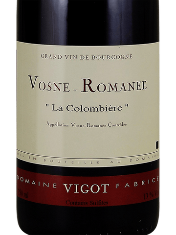 Domaine Vigot Fabrice Vosne Romanee La Colombiere 2012 (1x75cl) - TwoMoreGlasses.com