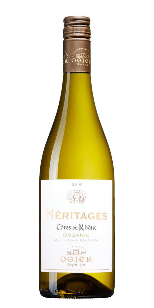 Ogier Heritages Cotes du Rhone Blanc 2019 (1x75cl) - TwoMoreGlasses.com