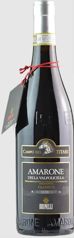 Brunelli Campo Del Titari Vino Rosso Amarone Della Valpolicella Classico DOCG Riserva 2017 (1x75cl) - TwoMoreGlasses.com