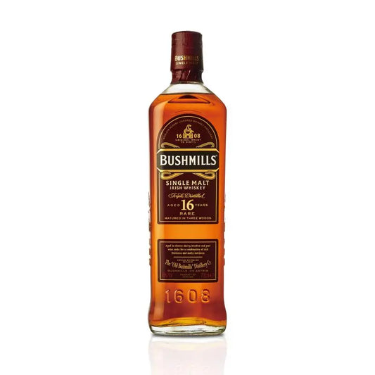 Bushmills Single Malt Whiskey 16 year old (1x70cl) - TwoMoreGlasses.com