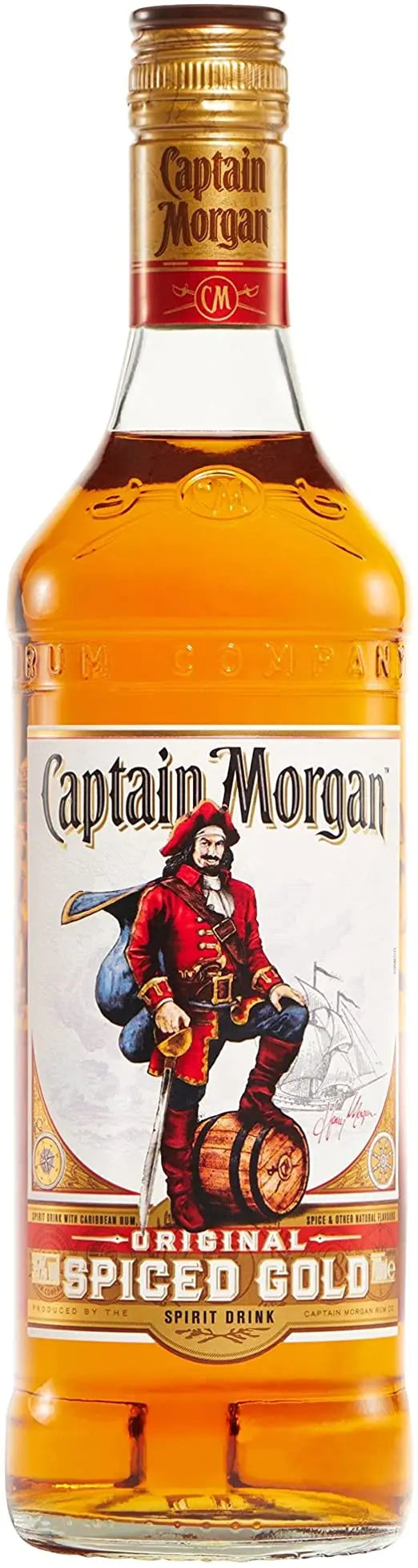 Captain Morgan Spiced Gold Rum (1x100cl) - TwoMoreGlasses.com