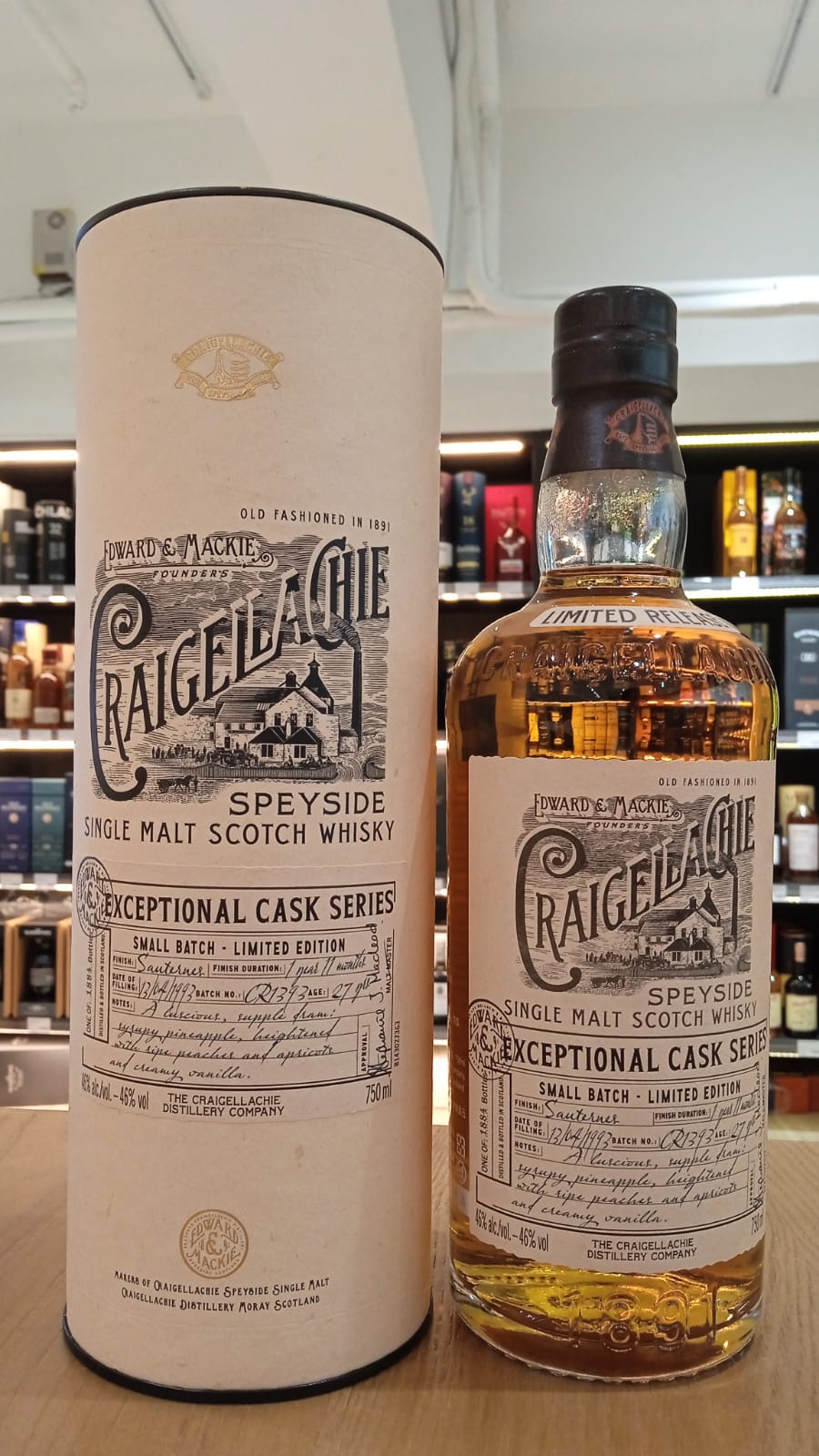 Craigellachie 27 Years Old Exceptional Cask Series Single Malt Whisky (1x70cl) - TwoMoreGlasses.com