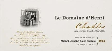 Le Domaine d'Henri Chablis Saint Pierre 2012 (1x75cl) - TwoMoreGlasses.com