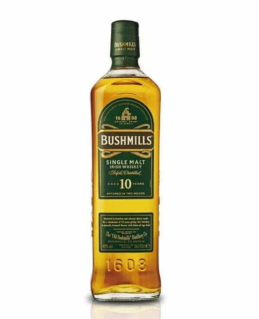 Bushmills Single Malt Whiskey 10 year old (1x70cl) - TwoMoreGlasses.com