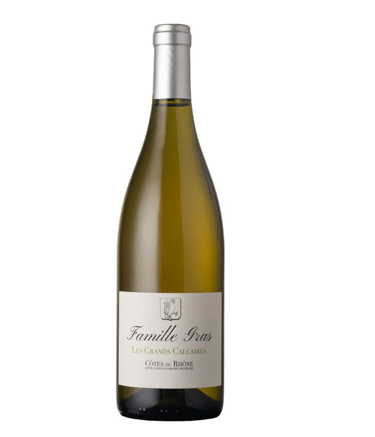 FAMILIES GRAS, Cotes du Rhone Blanc "Les Grands Calcaires" 2019 (1x75cl) - TwoMoreGlasses.com