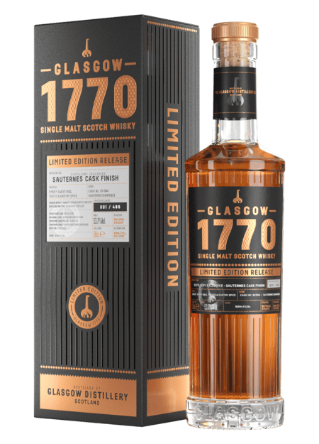 Glasgow 1770 Limited Edition: Sauternes Cask Finish (1x70cl) - TwoMoreGlasses.com