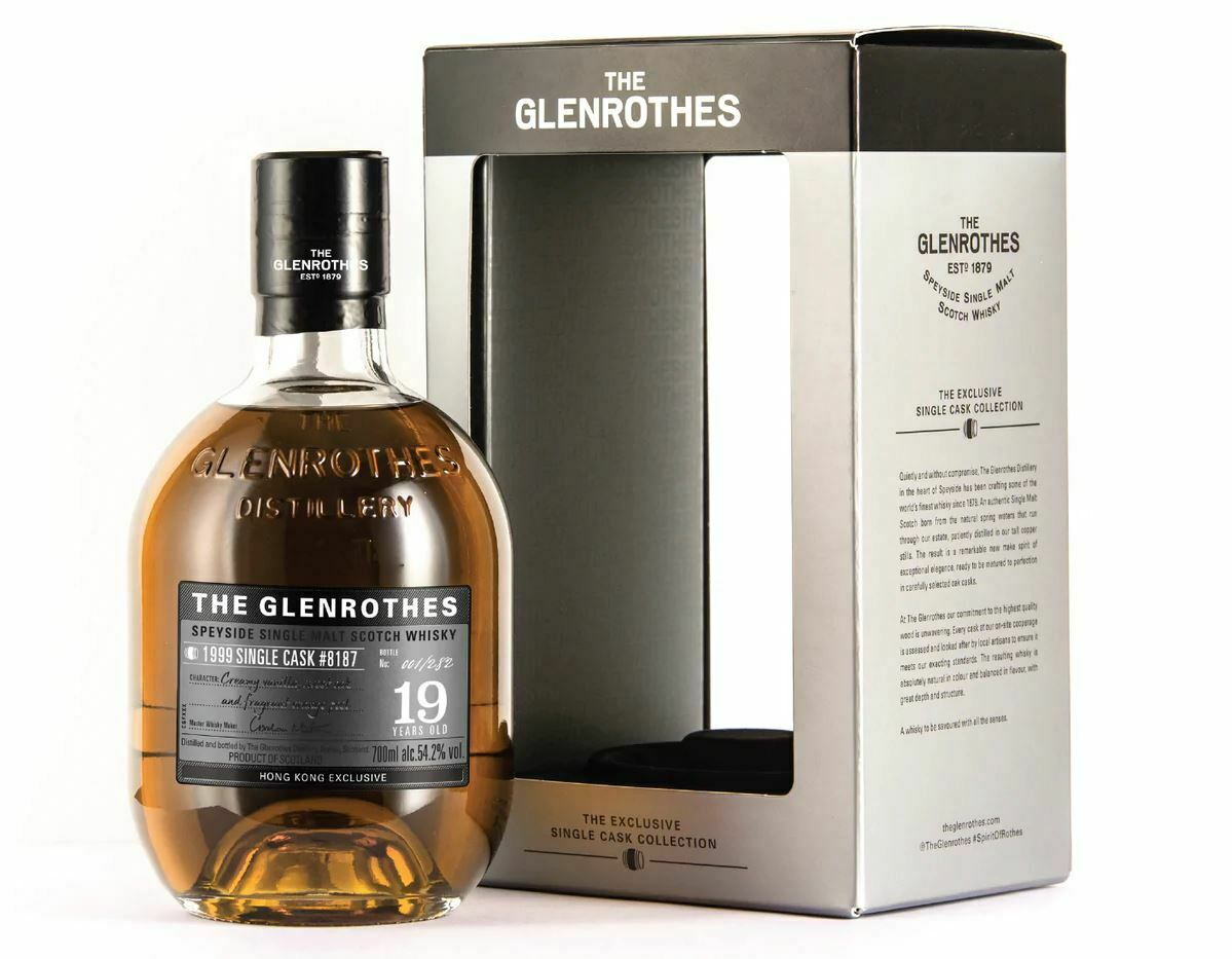 Glenrothes 19 Years Old 1999 Single Cask #8187 Single Malt Scotch Whisky (HK Exclusive) (1x70cl) - TwoMoreGlasses.com