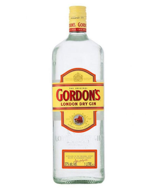 Gordon's Dry Gin - litre (1x100cl) - TwoMoreGlasses.com