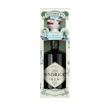 Hendrick's Gin Teatime Giftset (with Tea Cup and Saucer) (1x100cl) - TwoMoreGlasses.com