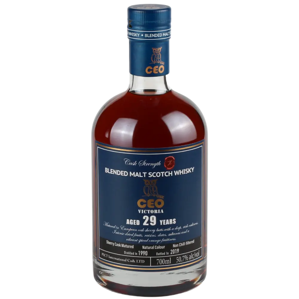 CEO Victoria Aged 29 Years Old Blended Whisky (1x70cl) - TwoMoreGlasses.com