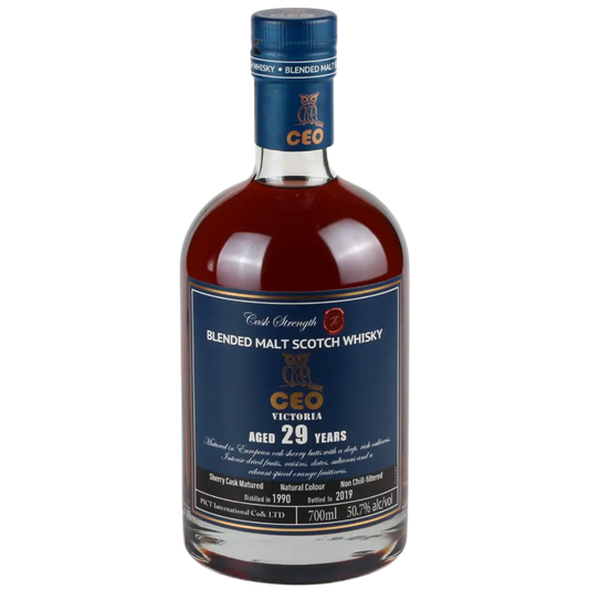CEO Victoria Aged 29 Years Old Blended Whisky (1x70cl) - TwoMoreGlasses.com