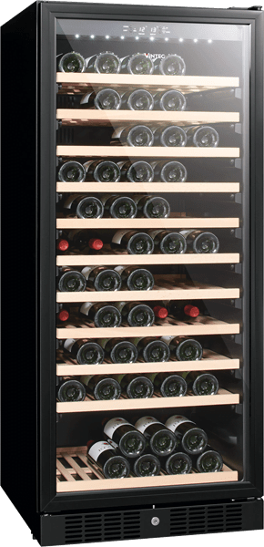 Vintec Classic Series Single Temperature Zone Wine Cooler VWS121SCA-X (108 Bottles) - TwoMoreGlasses.com