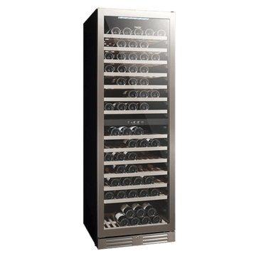 Vintec Seamless Stainless Steel Series Dual Temperature Zone Wine Cabinet VWD154SSA-X (138 Bottles) - TwoMoreGlasses.com
