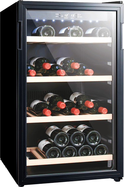 Vintec Classic Series Single Temperature Zone Wine Cabinet VWS035SCA-X (32 Bottles) - TwoMoreGlasses.com