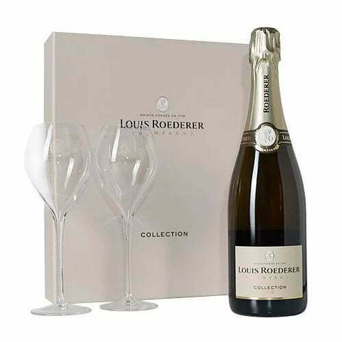 Louis Roederer Collection 242 Brut Collection Box (with 2 glasses) (1x75cl) - TwoMoreGlasses.com