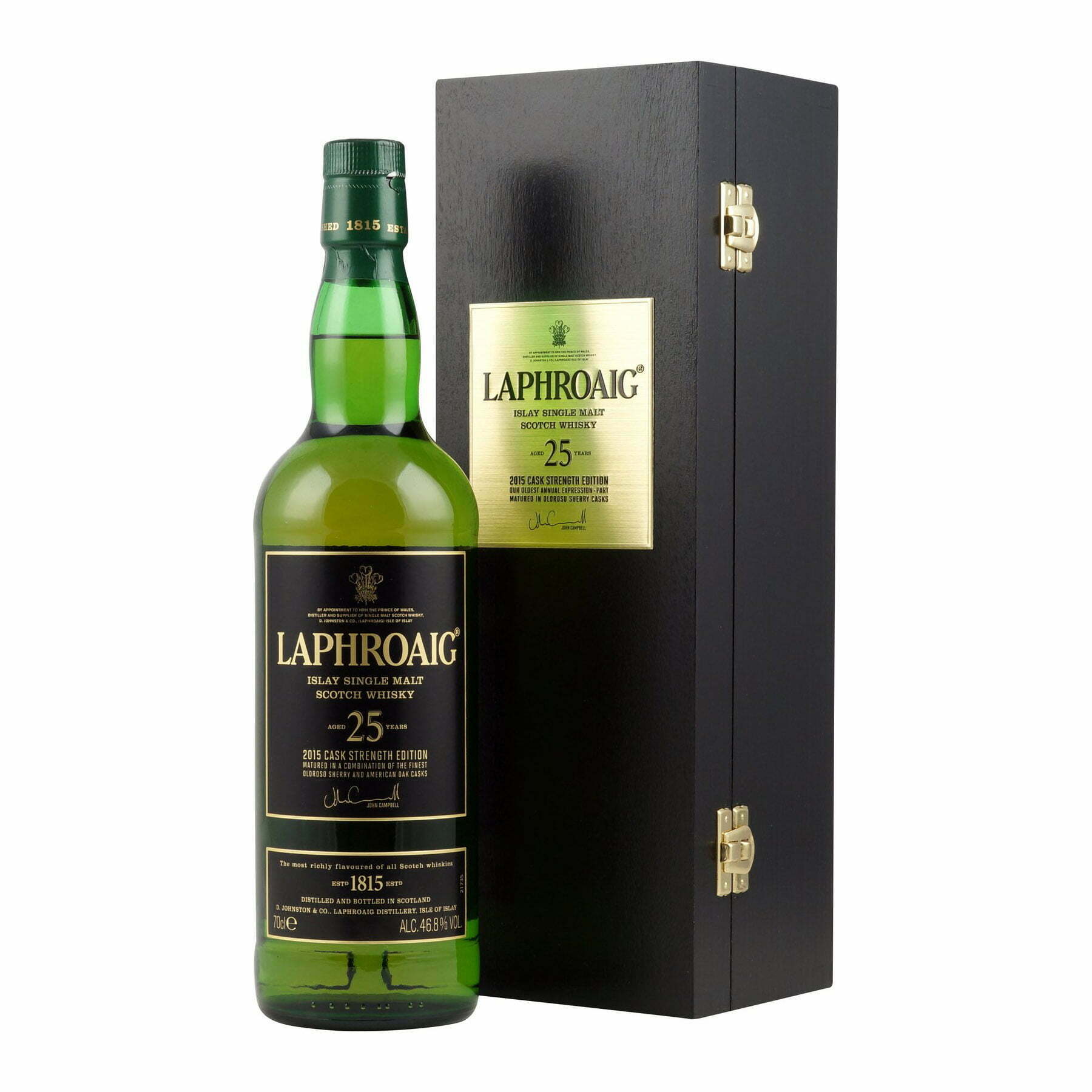 Laphroaig 25 Year Old Cask Strength Edition (1x70cl) - TwoMoreGlasses.com