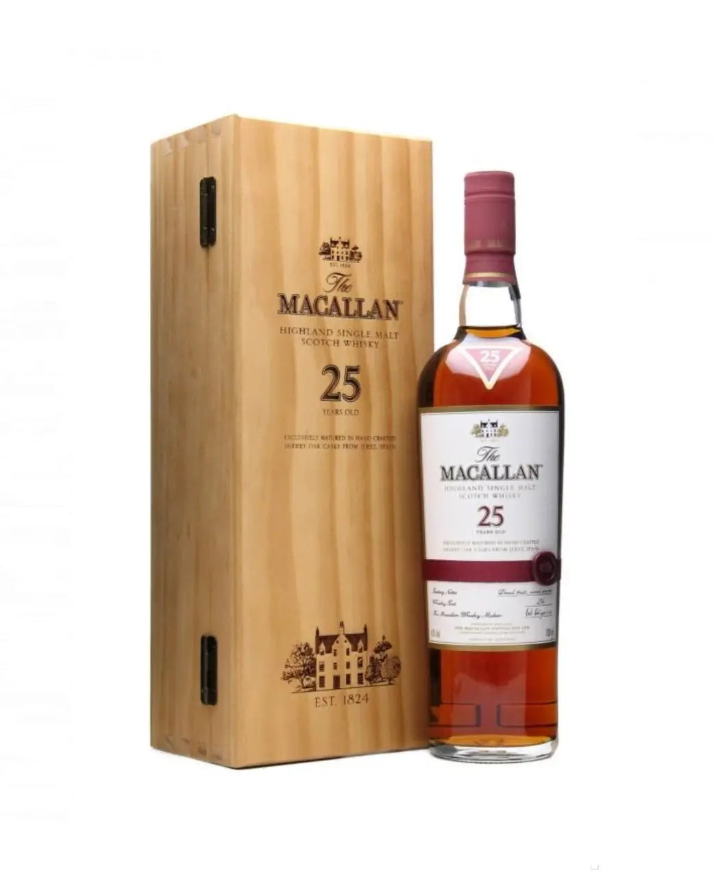 (Discontinued) Macallan 25 Sherry Oak (1x70cl) - TwoMoreGlasses.com