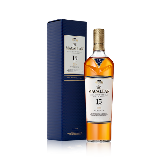 Macallan 15 Year Old Single Malt Scotch Whisky Double Cask (1x70cl) - TwoMoreGlasses.com