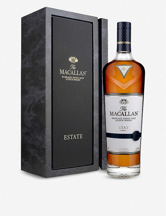 Macallan Estate Single Malt Scotch Whisky (1x70cl) - TwoMoreGlasses.com