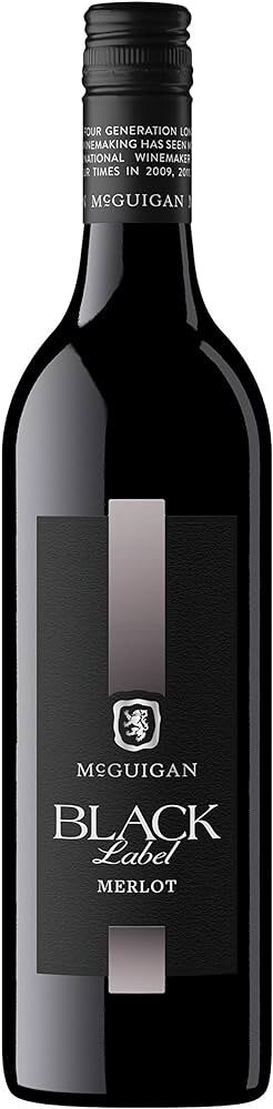 McGuigan Black Label Merlot 2021 (1x75cl) - TwoMoreGlasses.com