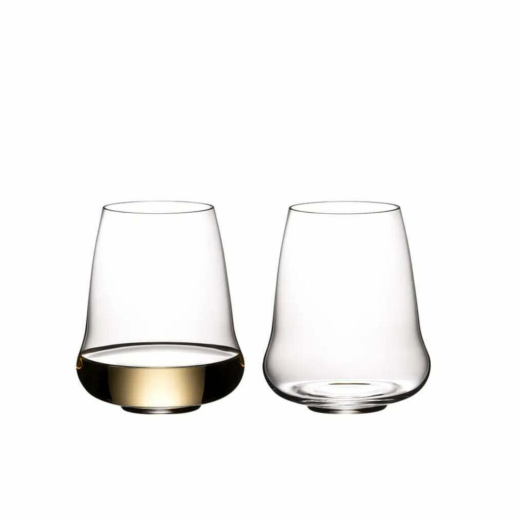 SL Riedel Stemless Wings Riesling / Champagne Glass #6789/15 (Set of 2) - TwoMoreGlasses.com