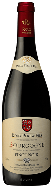 Roux Pere &amp; Fils, Pinot Noir, Bourgogne 2020 (1x75cl) - TwoMoreGlasses.com