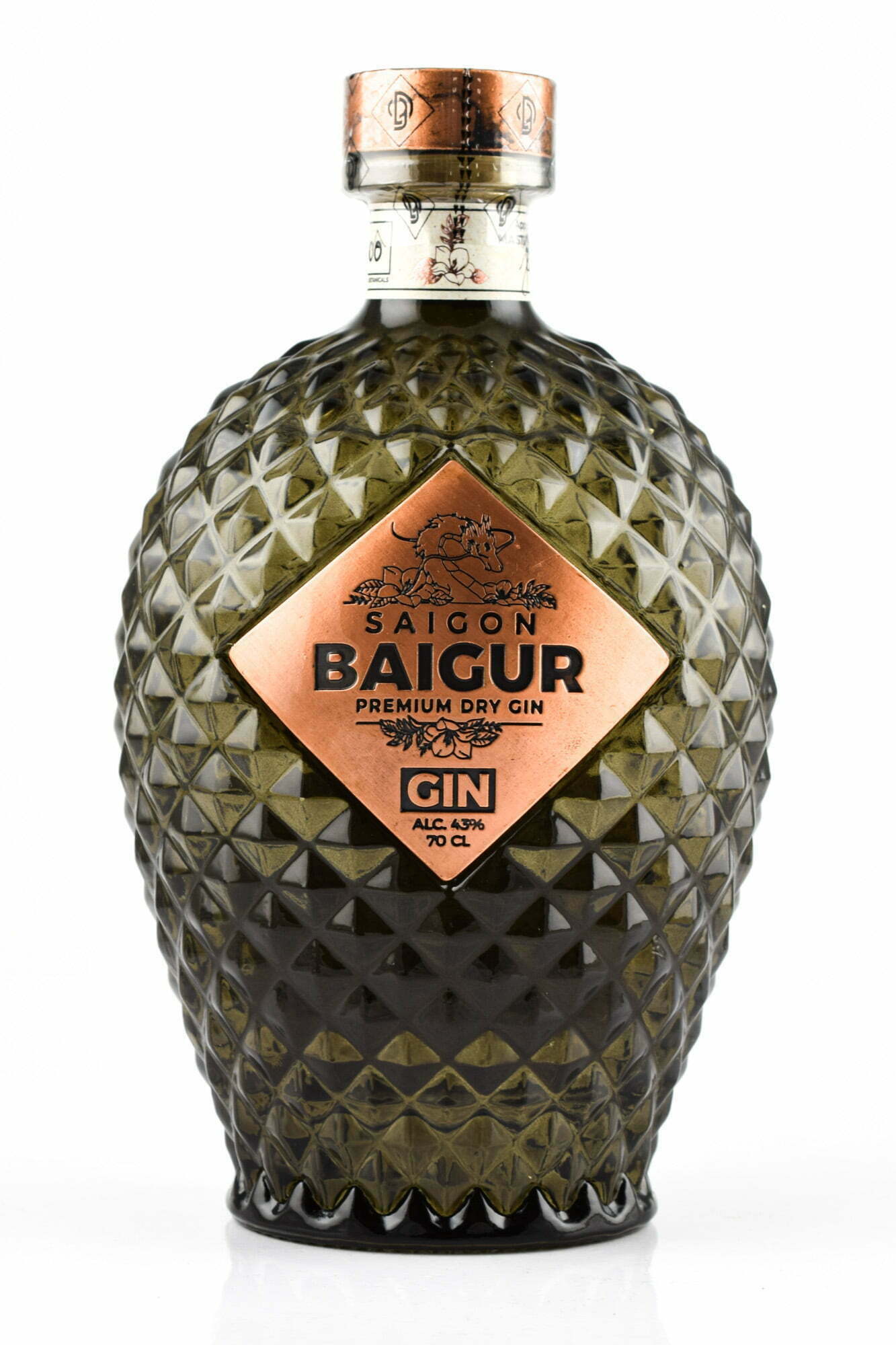 Saigon Baigur Premium Dry Gin (1x70cl) - TwoMoreGlasses.com