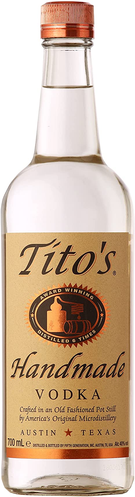Tito's Vodka (1x70cl) - TwoMoreGlasses.com