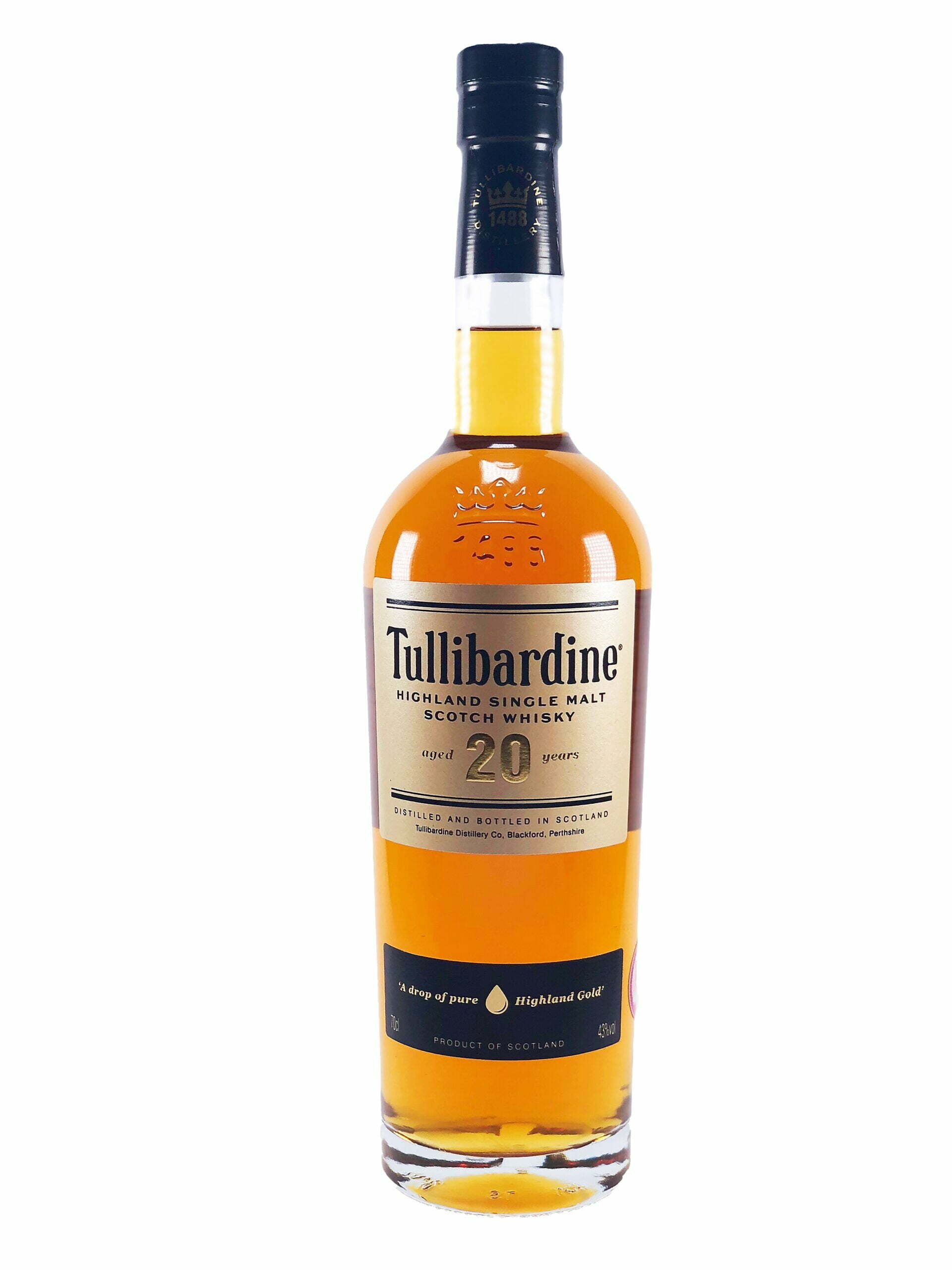 Tullibardine 20 Year Old 43% (1x70cl) - TwoMoreGlasses.com